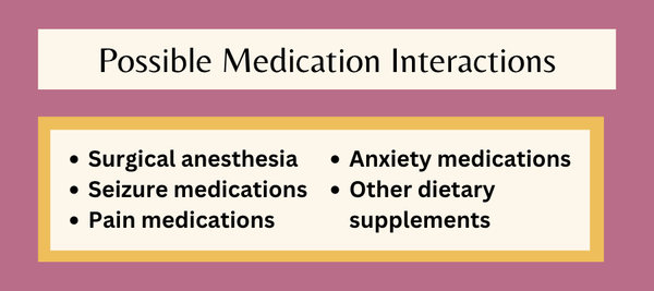 possible medication interactions for valerian root