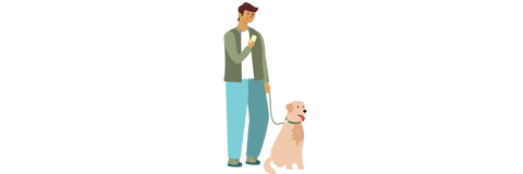 person with dog