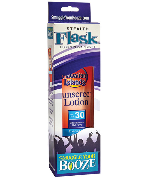 Smuggle Your Booze Sunscreen SPF 30 Flask in Box w/Funnel