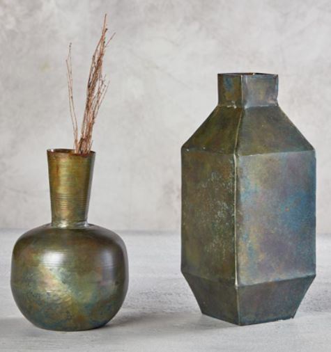 Metal Antique Looking Vase (2 styles)