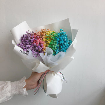 Giant Rainbow Baby Breath Flowers