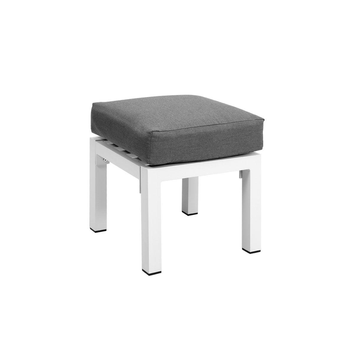 grey cushioned stool