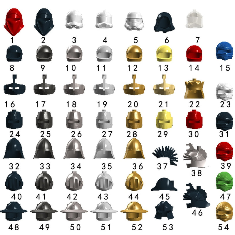 lego medieval helmets