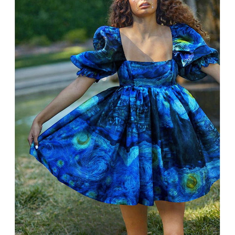 The Starry Night Day Dress – Selkie, 59% OFF