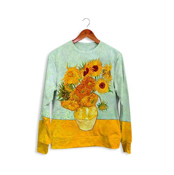 van gogh sunflower hoodie