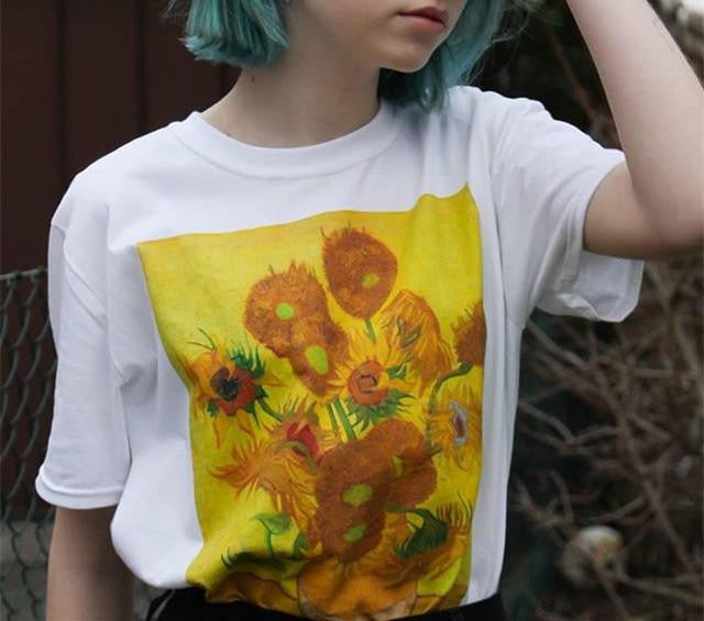 van gogh sunflower shirt