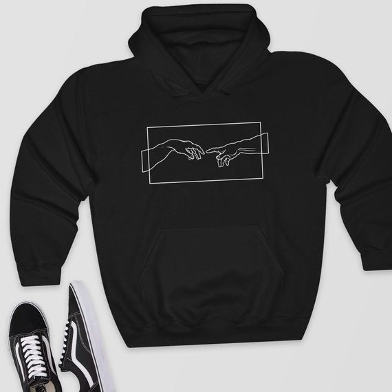 Creation of adam minimalist hoodie