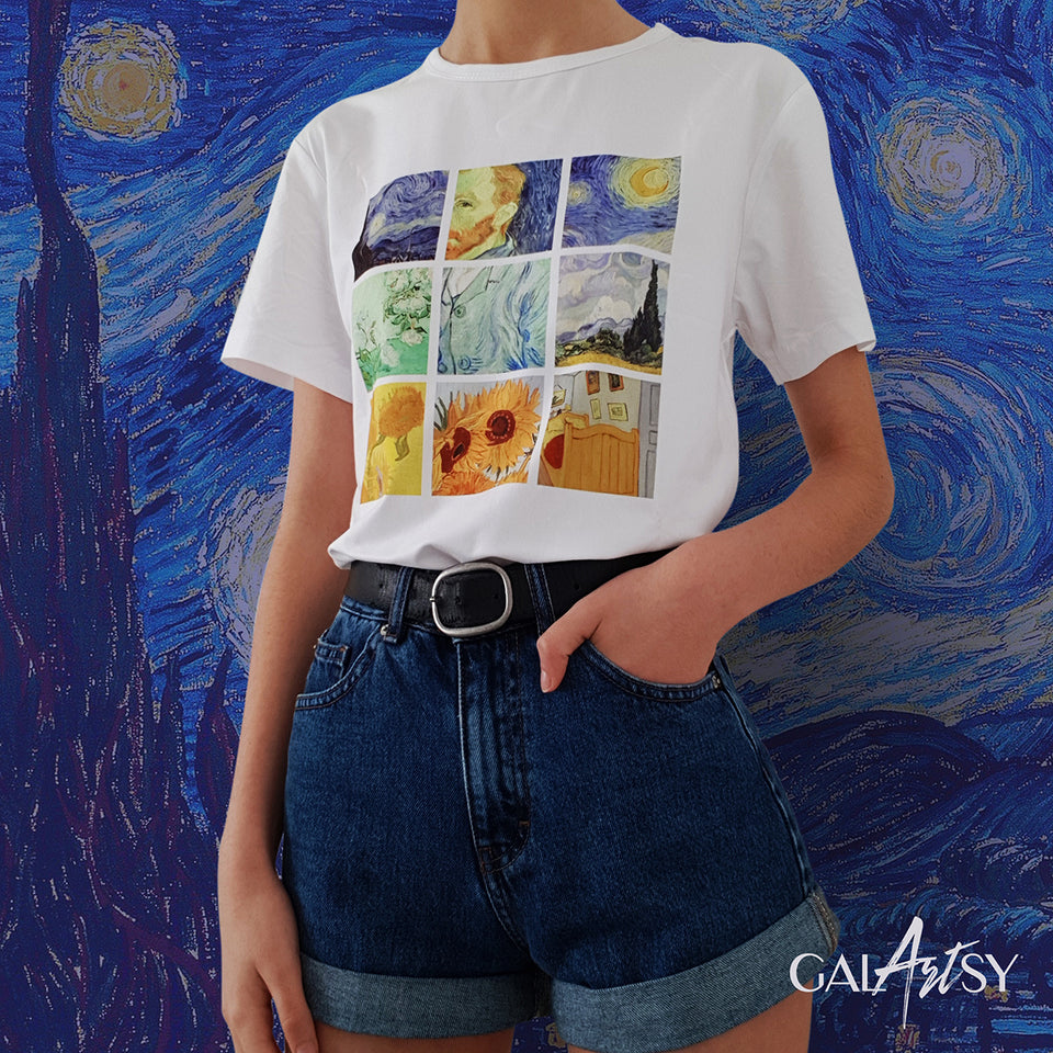 van gogh paintings t shirt