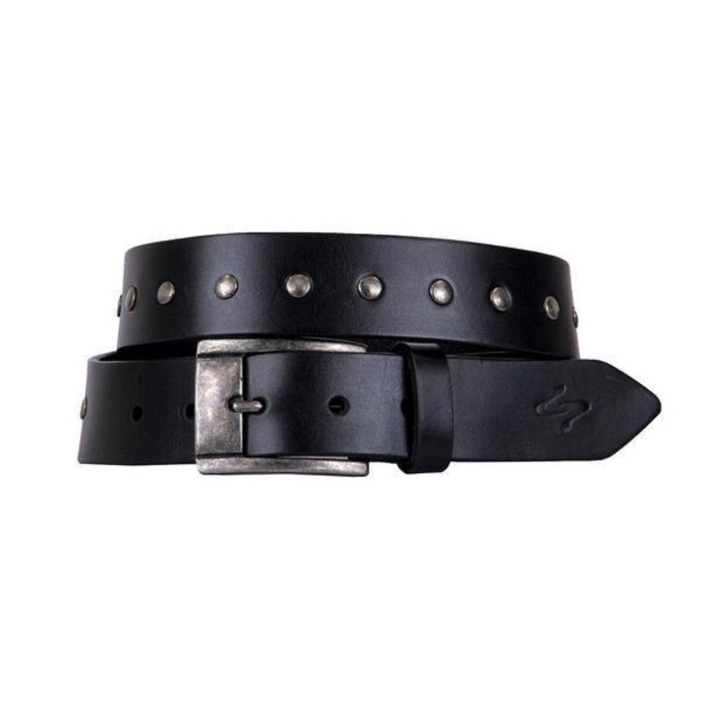 Curved Handmade Leather Rivet Belt - Horse in the Box