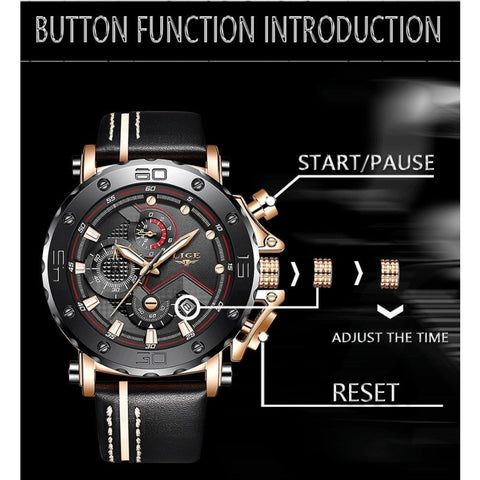 Mens Waterproof Chronograph Sports Watch - dilutee.com