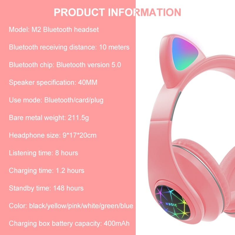 Cat Ears Bluetooth Headphone