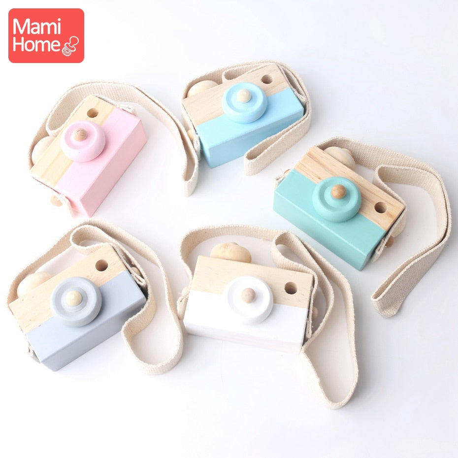 wooden camera teether