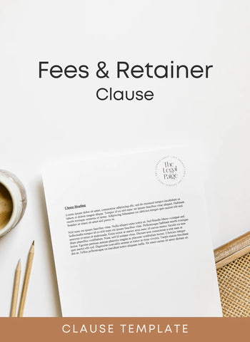 The Legal Paige's Fee & Retainer Clause