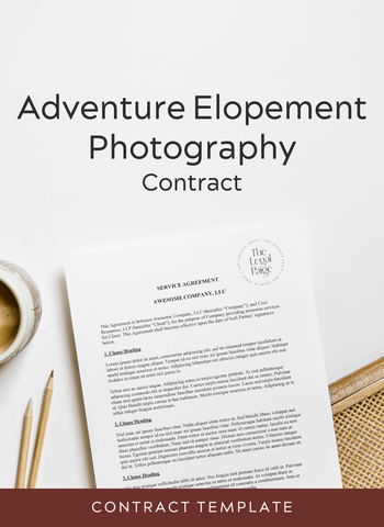 The Legal Paige - Adventure Elopement Photography Contract