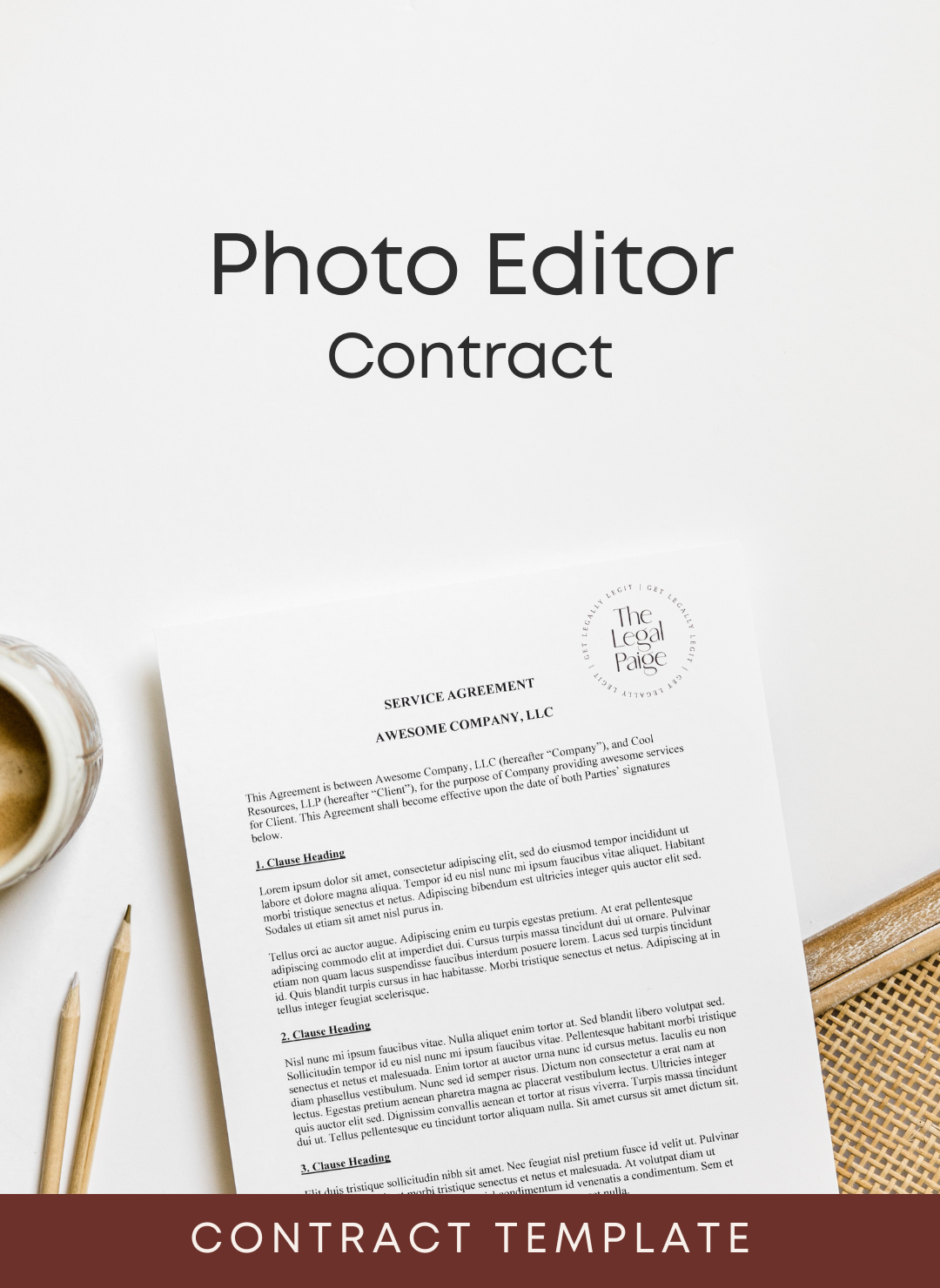 Photo Editor Template Contract The Legal Paige®
