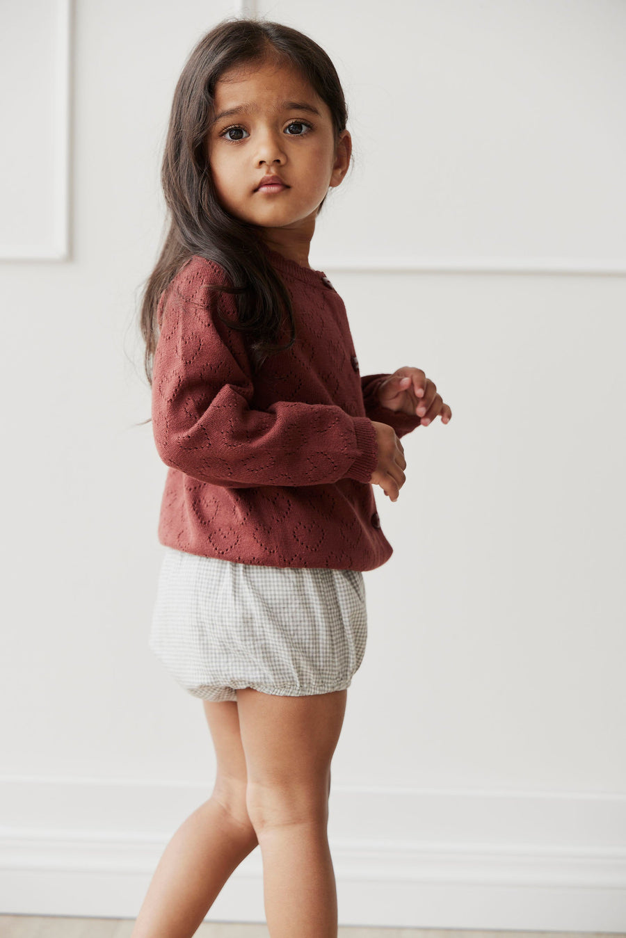 Abigail Knitted Cardigan - Painted Cherry