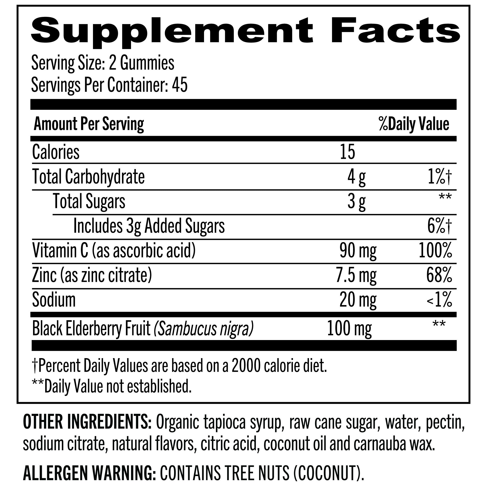 Supplement Facts Panel Image