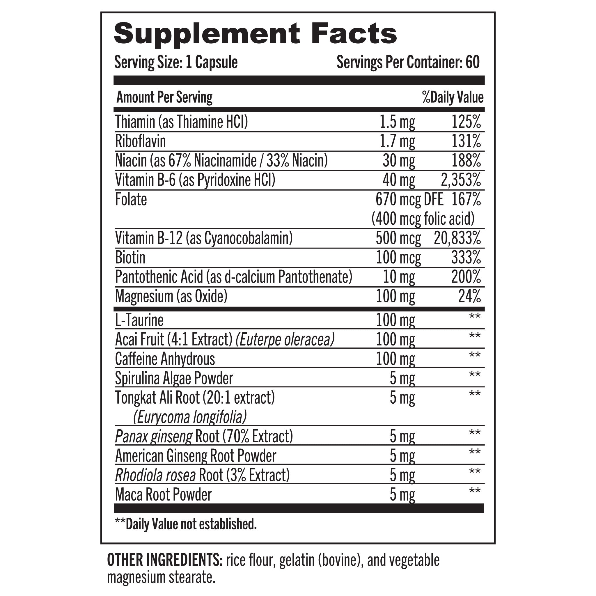 Supplement Facts Panel Image