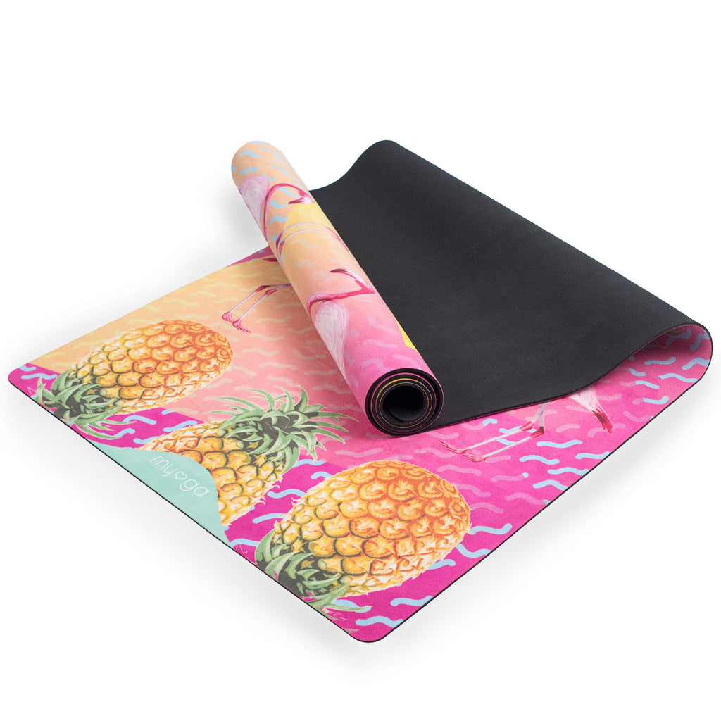 POPFLEX by Blogilates Diamond Sky Vegan Suede Yoga Mat With Strap