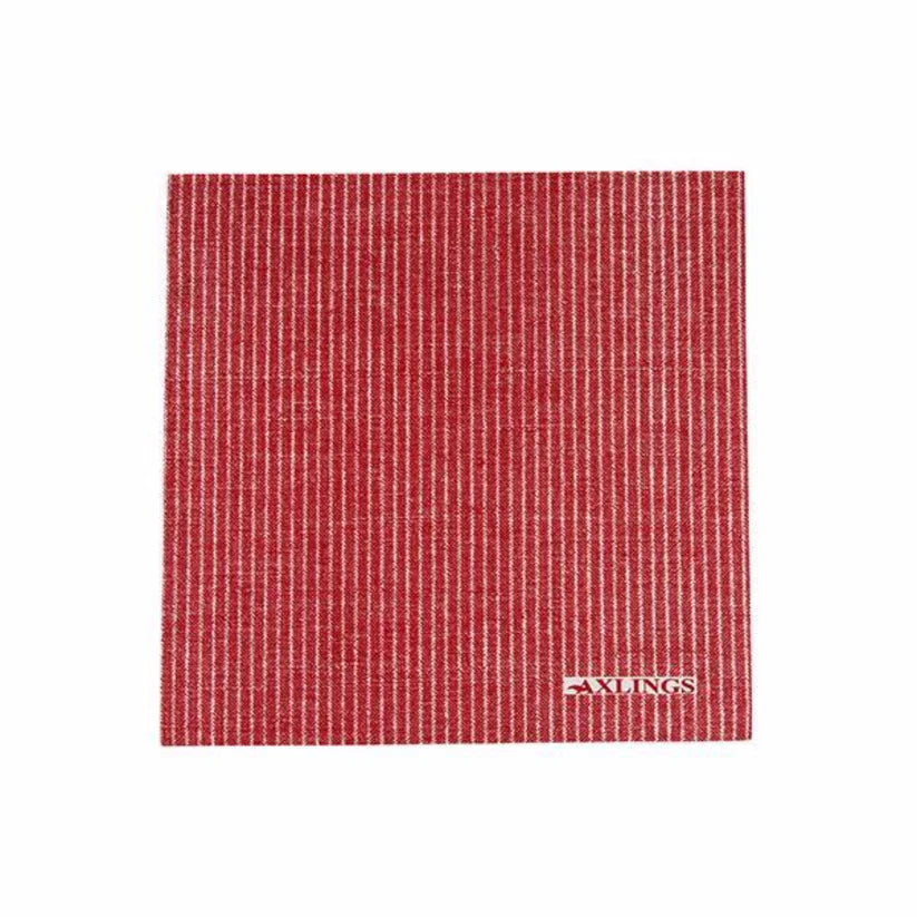 Striped Paper Luncheon Napkins - Red
