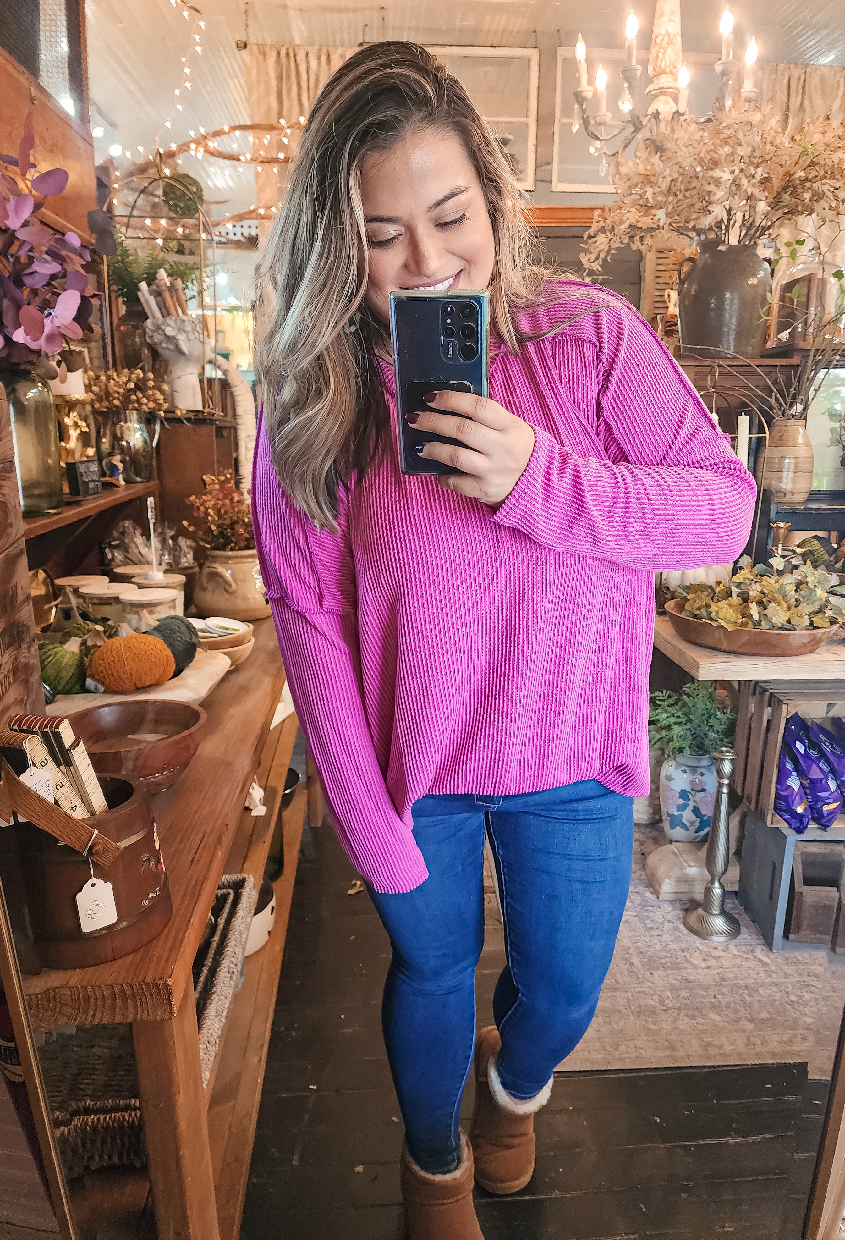 Play It Again Top (Fuchsia)