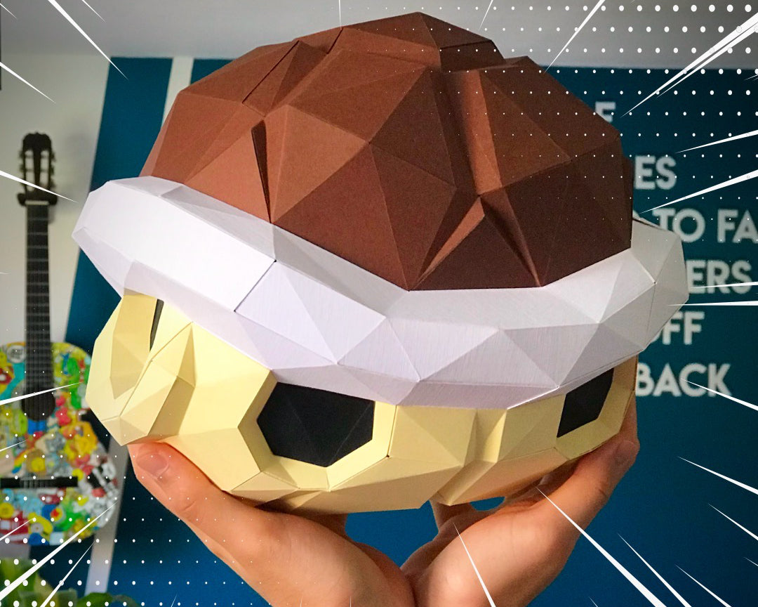 Turtle Shell Mario Papercraft 3D Origami DIY PDF Download DT