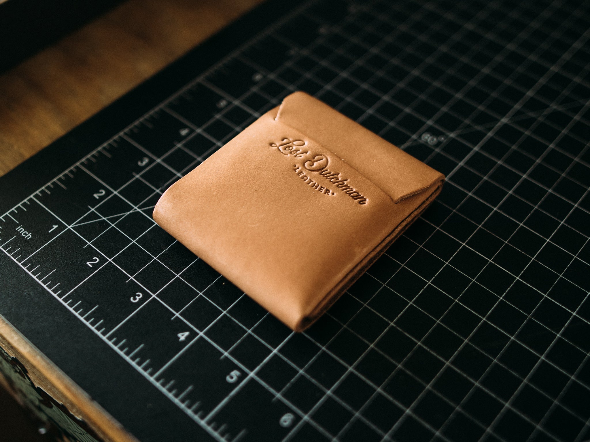 The Jefferson Personalized Fine Leather Card Holder Wallet, Brownat Holtz Leather