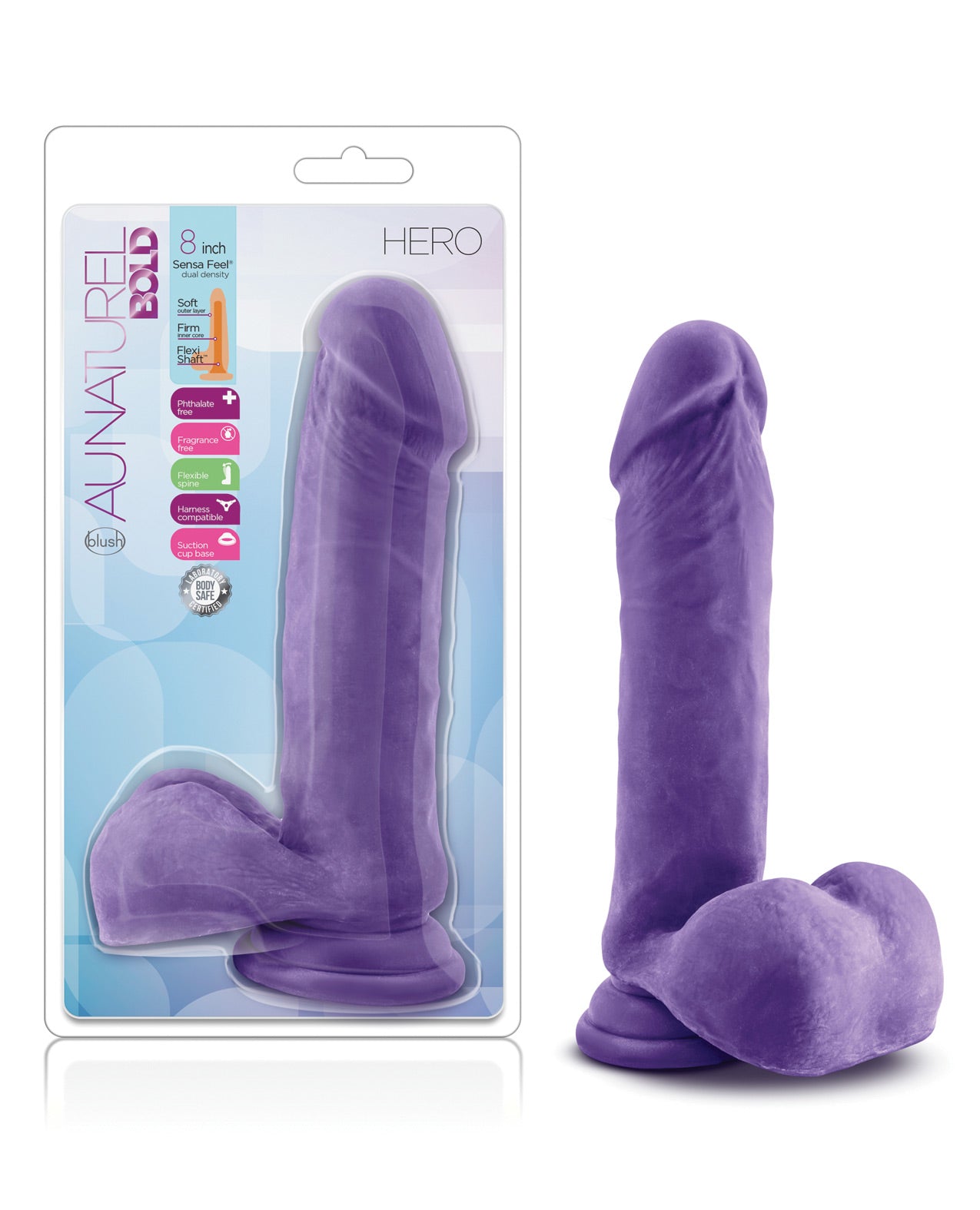 Blush Au Naturel Bold Hero 8" Dildo - Purple | Sex toys price tracker / tracking, Sex toys price history charts, Sextoys price, Sex toys price drop alerts