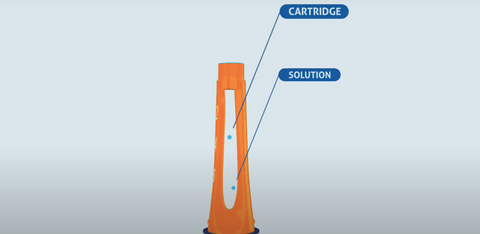 non-removable cartridge with human growth hormone