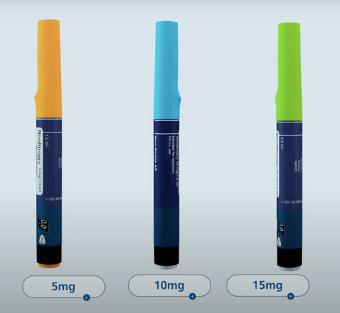 Why Norditropin Nordiflex has 3 different color coded?