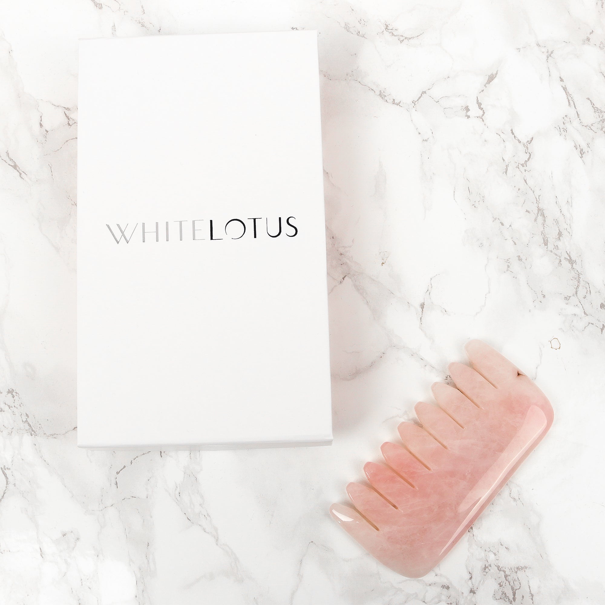 Rose Quartz Comb - Natural Chemical Free Crystal for Silky Luxurious Hair