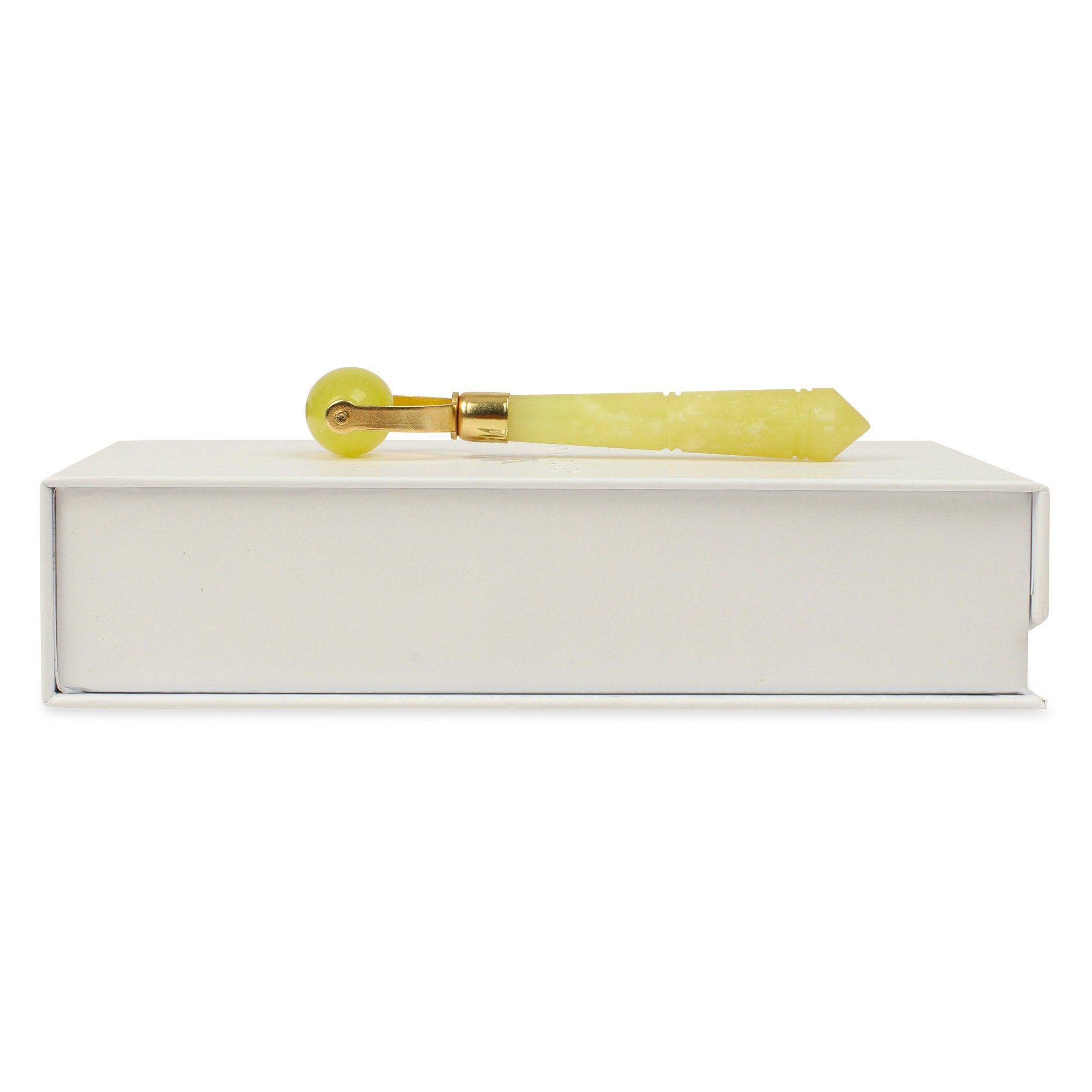 Natural Chemical Free Jade Crystal Roller in a silk lined Box -