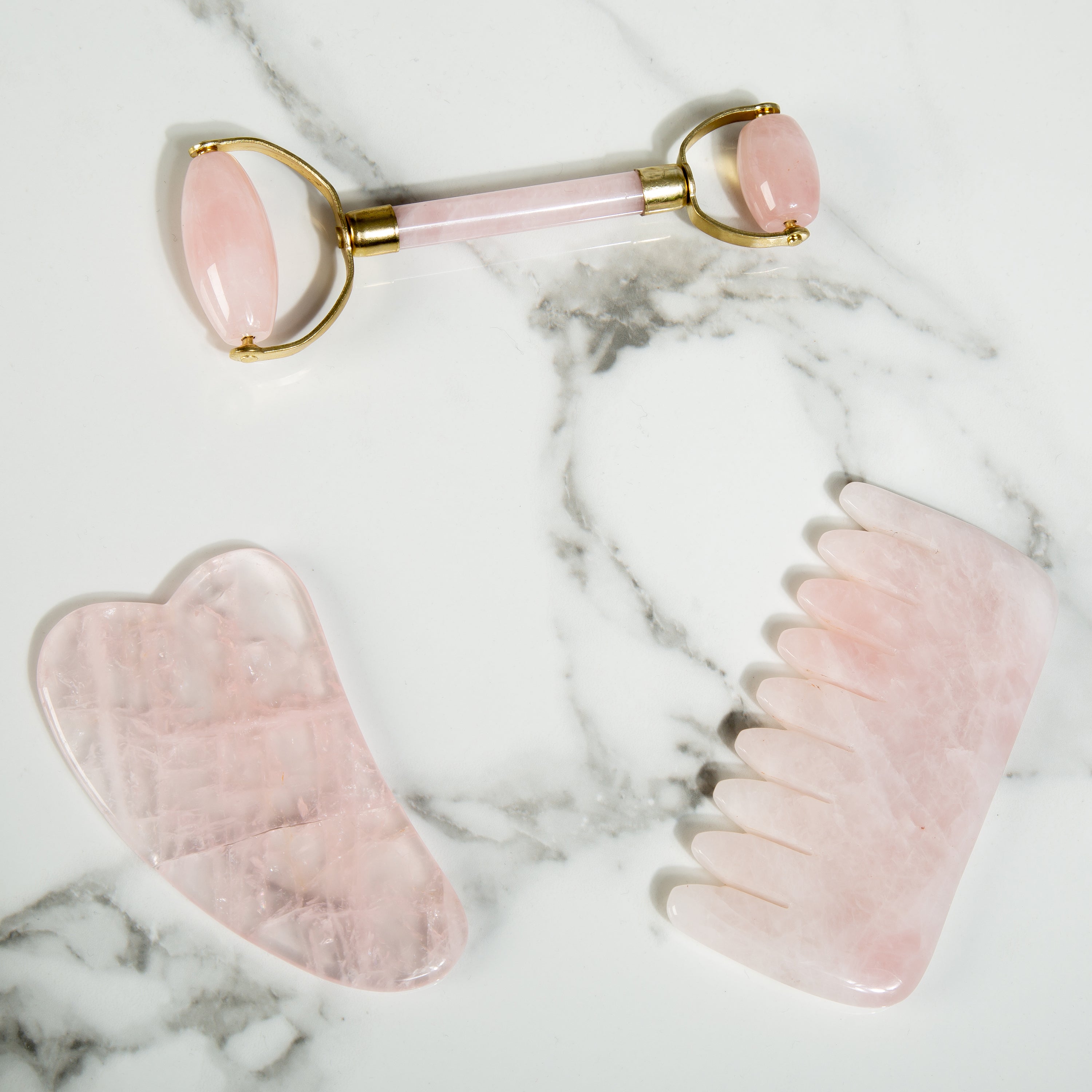 Rose Quartz Comb - Natural Chemical Free Crystal for Silky Luxurious Hair