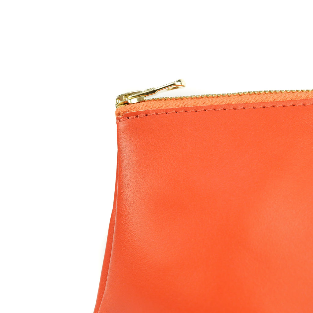 Tangerine Leather Travel Bag | Handcrafted From Soft Supple Italian ...