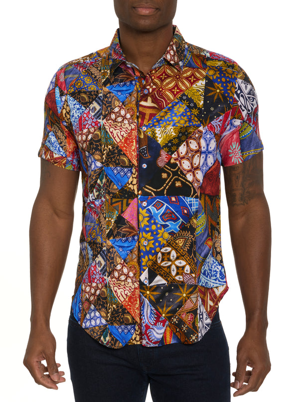 Robert Graham DNA Short Sleeve Button Down Shirt Multi