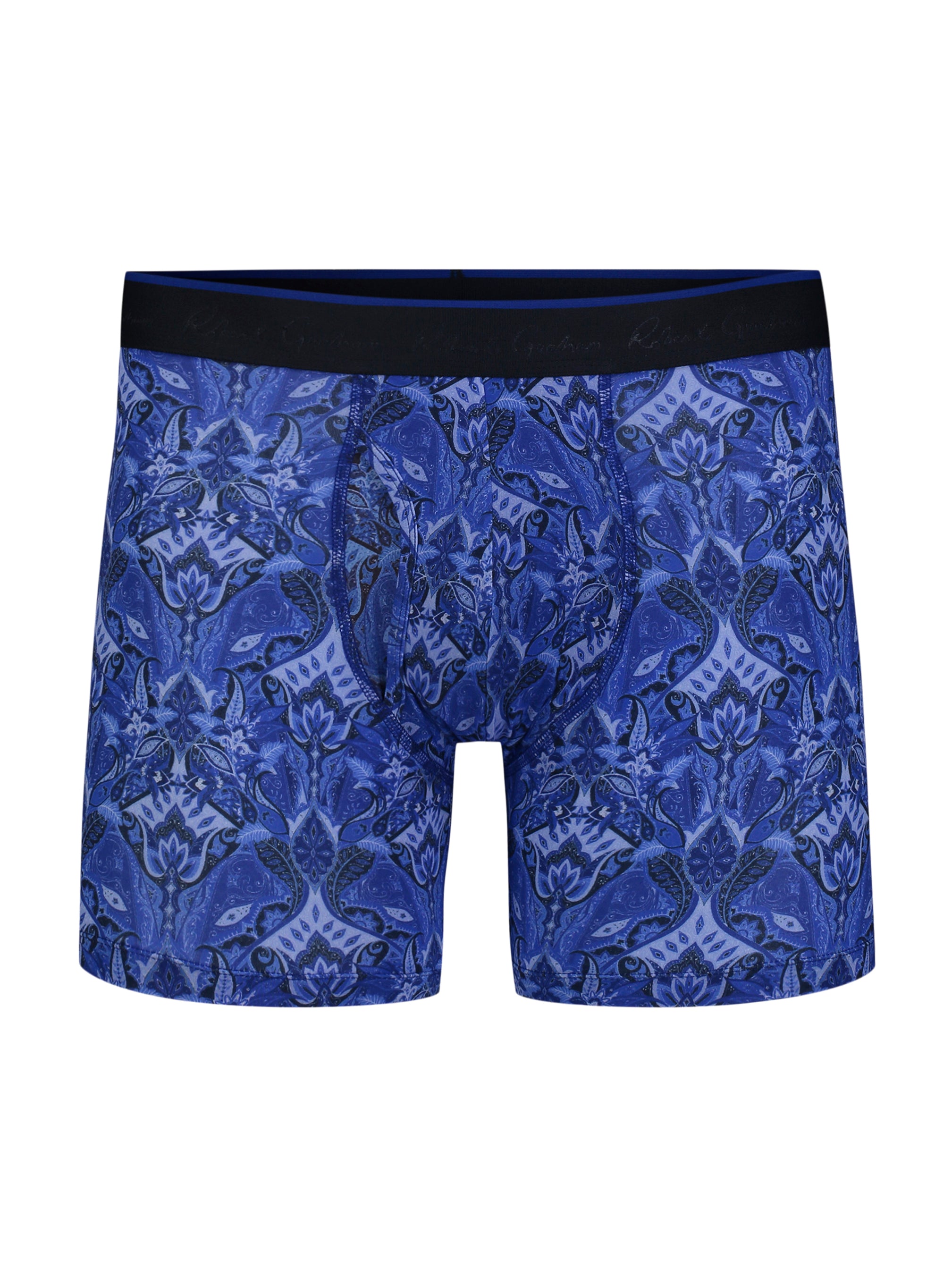 Shop Robert Graham Blue Paisley Single Boxer Brief