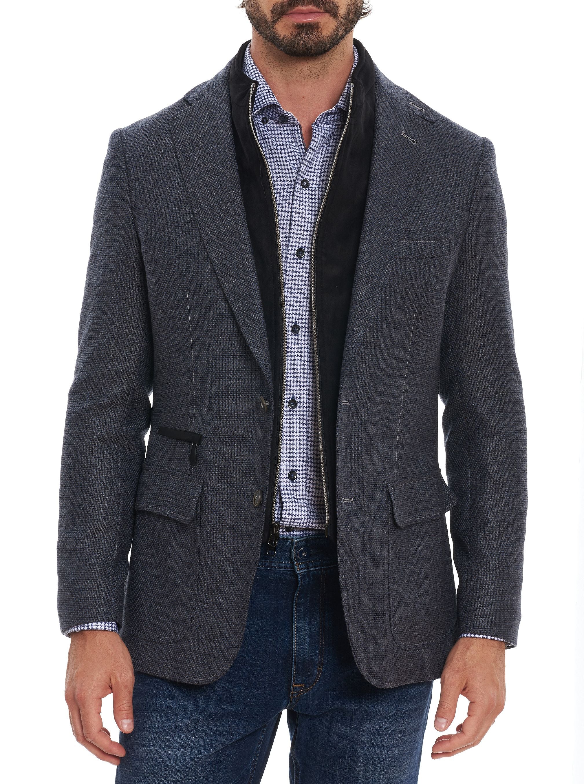 Robert Graham Uptown Blazer In Grey