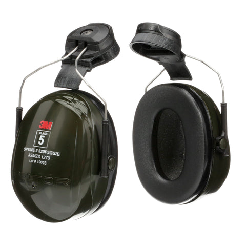 3M Peltor Hard Hat Attached Optime II Series Earmuff H520P3GS/E (H7P3G/E)