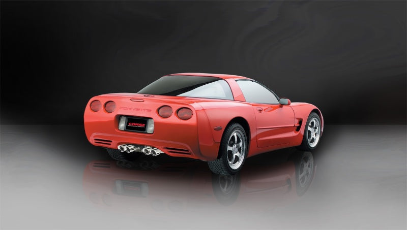 Corsa 1997-2004 Chevrolet Corvette C5 Z06 5.7L V8 Polished Xtreme Axle-Back Exhaust - Image 3