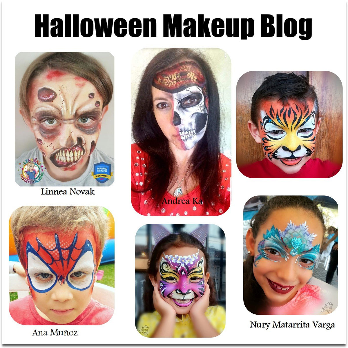 Face Ideas - Top 25 Halloween Costume Makeup — Jest Paint - Face Paint Store
