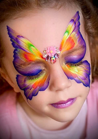 Natalee Davies Sunset Butterfly Face Painting Design