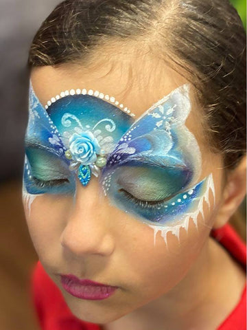 Natalee Davies Frozen Butterfly Face Paint Design