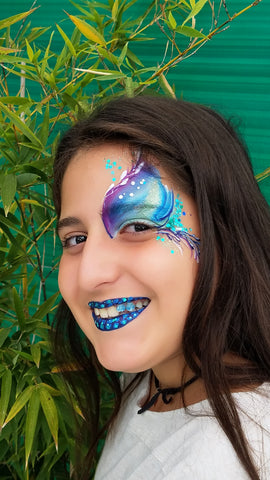 Mermaid  print anna wilinski face painting