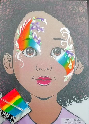 rainbow pride face paint design anna wilinski