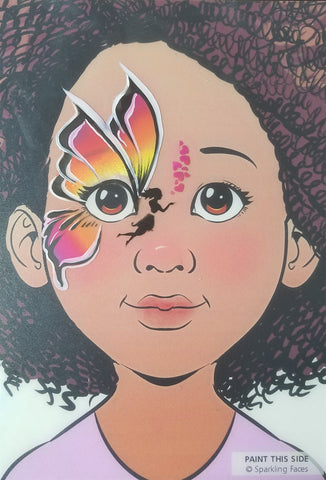 sunset butterfly fairy design face painting anna wilinski