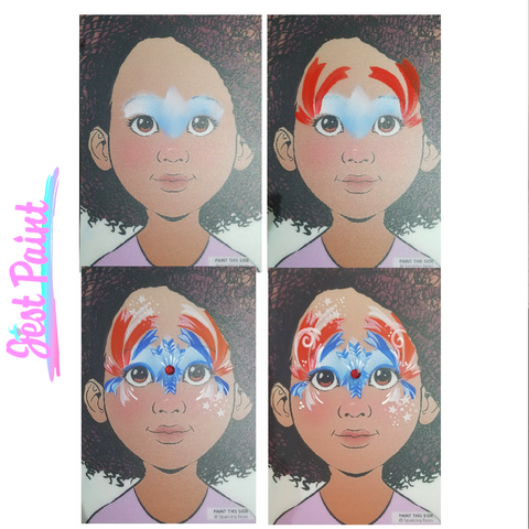 4th of July Step by Step Face painting by Anna Wilinski