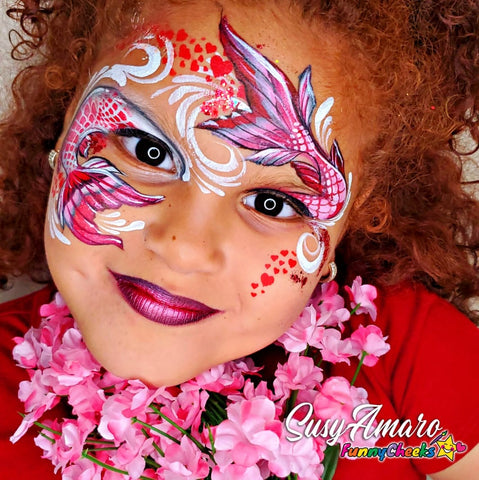 Susy Amaro Face Painter Mermaid Valentine design