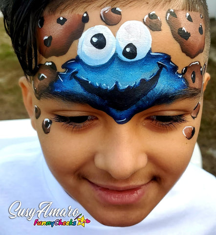 Susy Amaro Face Painter  Cookie monster design