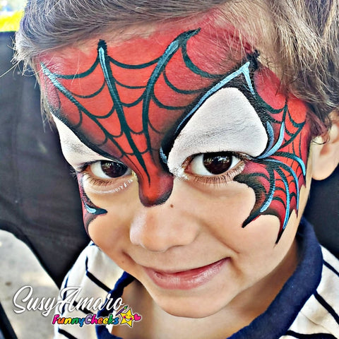 Susy Amaro Face Painter Spider Man Design on Boy