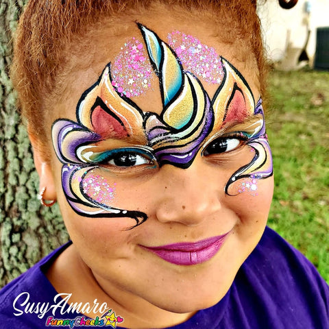 Susy Amaro Unicorn face paint